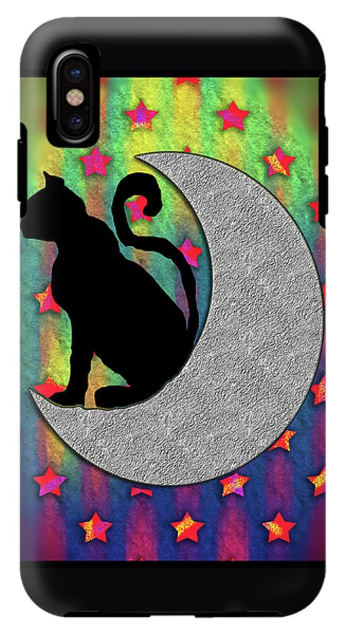Cat On A Moon - Phone Case