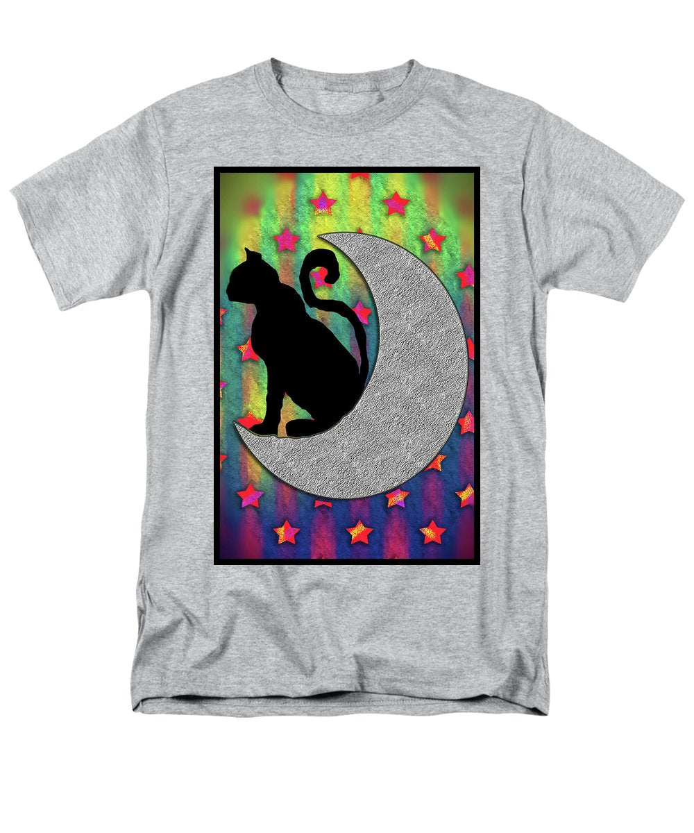Cat On A Moon - Men's T-Shirt (Regular Fit)