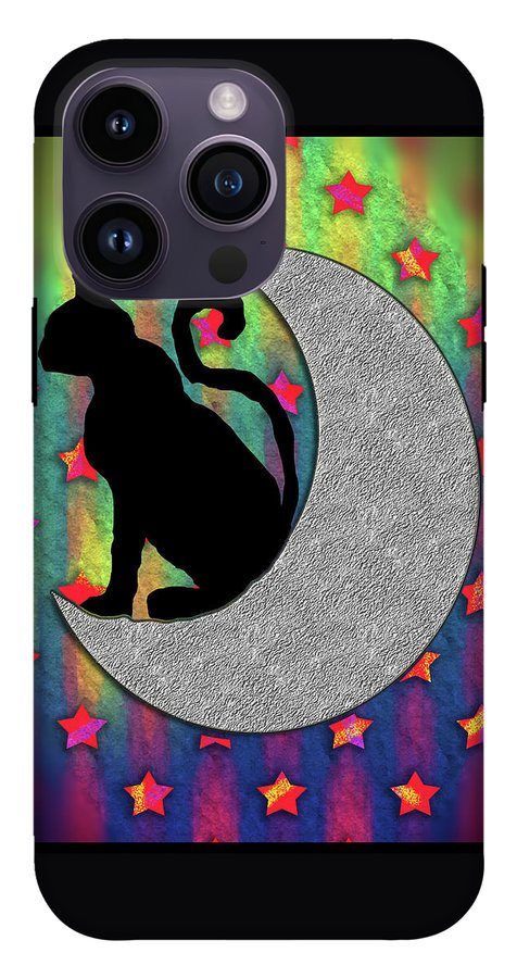 Cat On A Moon - Phone Case