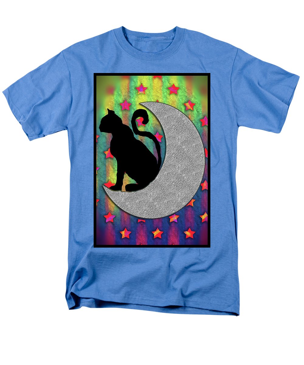 Cat On A Moon - Men's T-Shirt (Regular Fit)