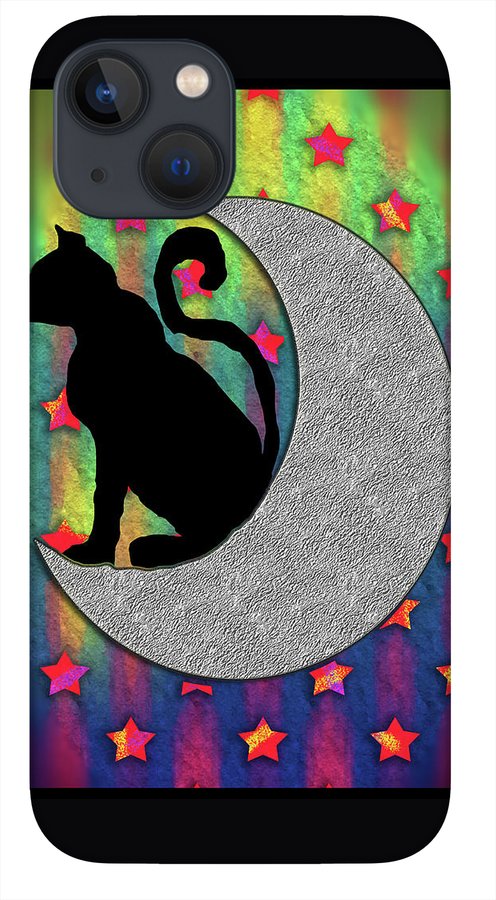 Cat On A Moon - Phone Case
