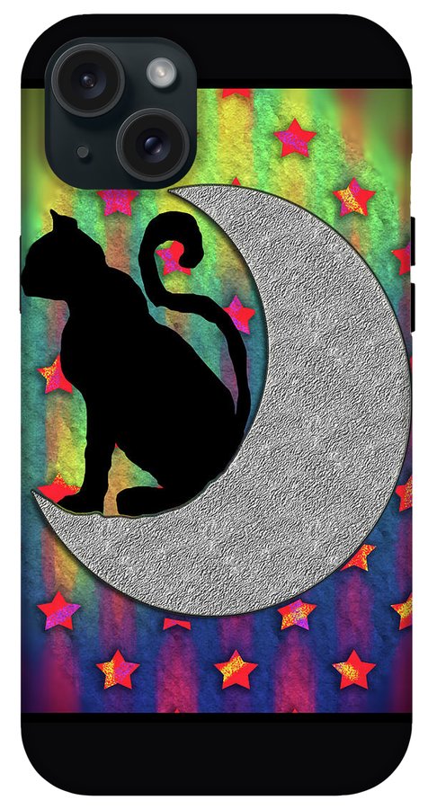 Cat On A Moon - Phone Case