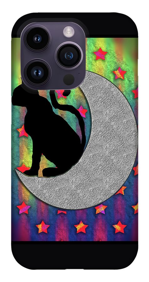 Cat On A Moon - Phone Case
