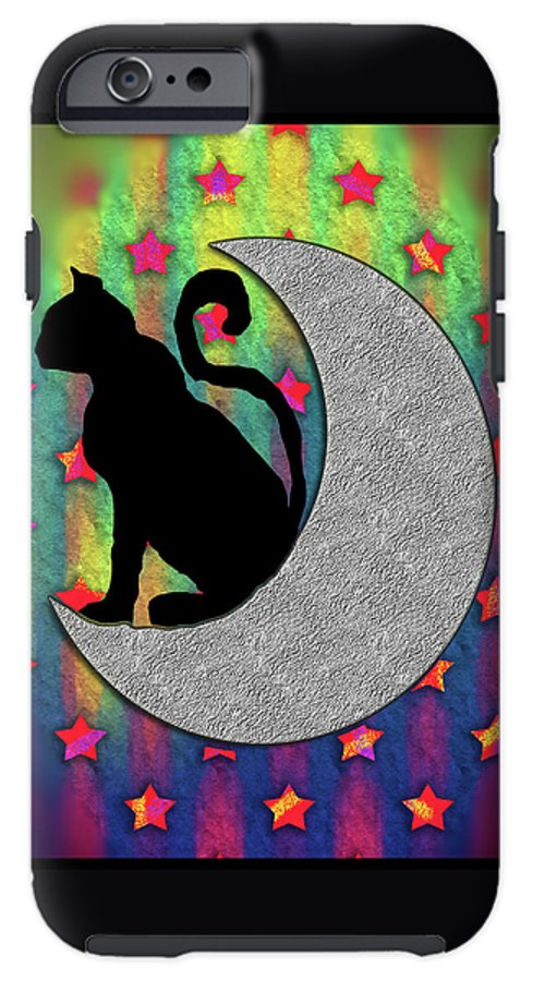 Cat On A Moon - Phone Case