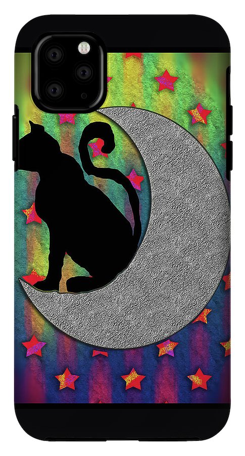 Cat On A Moon - Phone Case