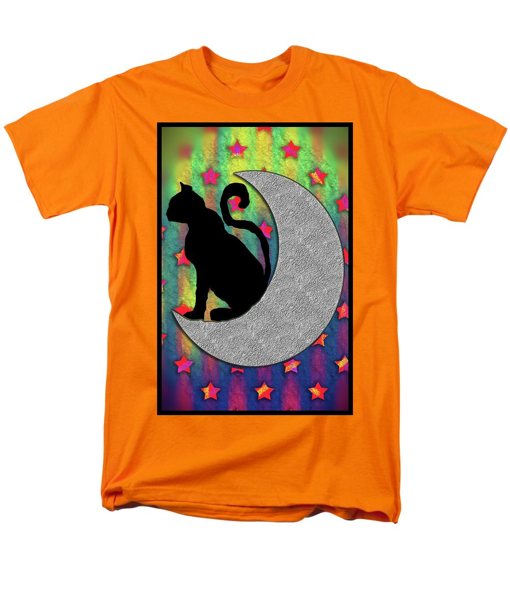 Cat On A Moon - Men's T-Shirt (Regular Fit)