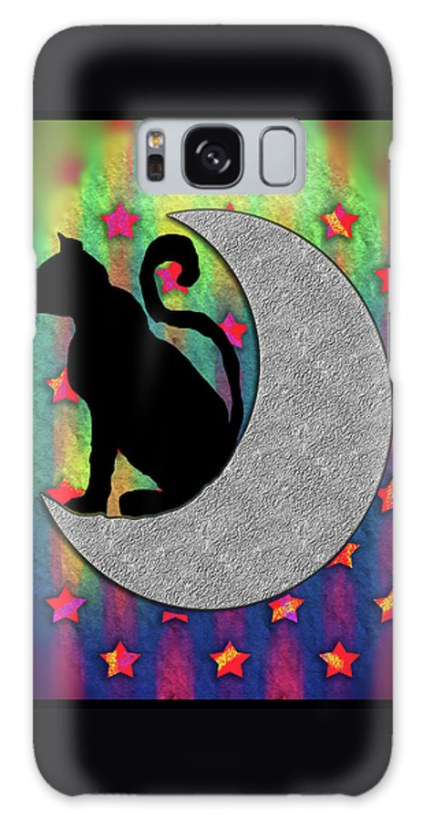 Cat On A Moon - Phone Case