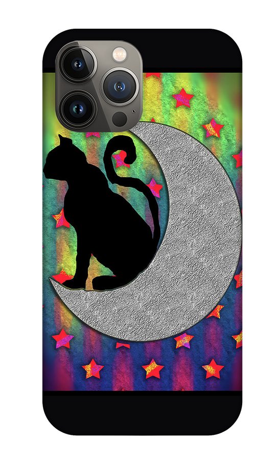 Cat On A Moon - Phone Case