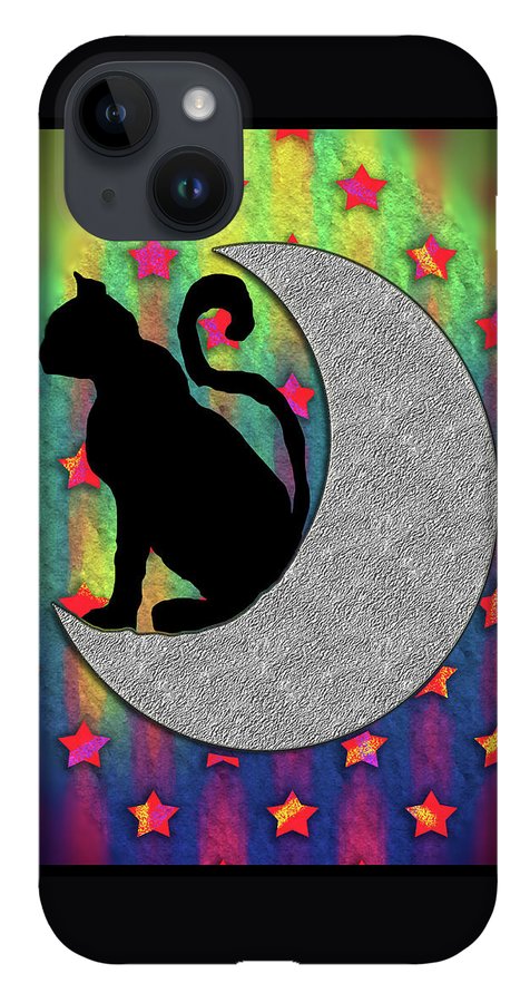 Cat On A Moon - Phone Case