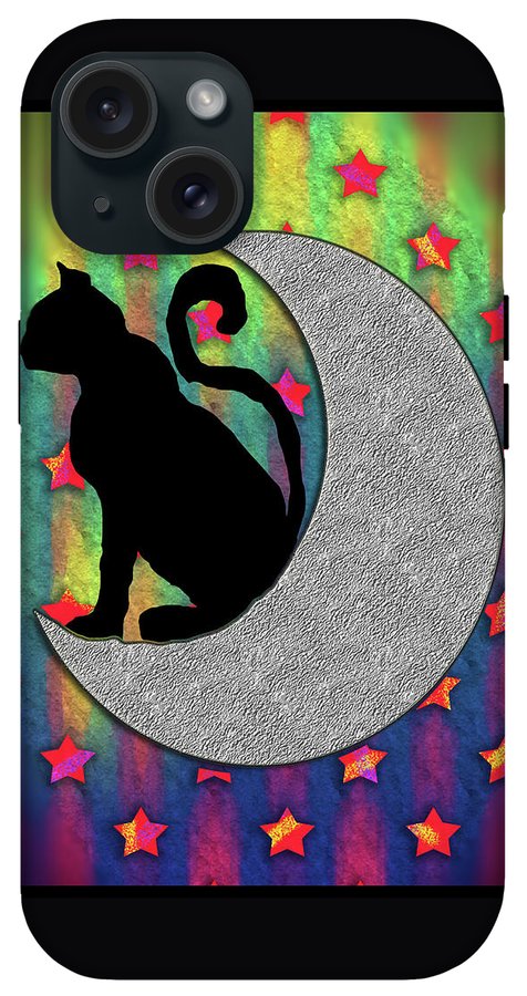 Cat On A Moon - Phone Case