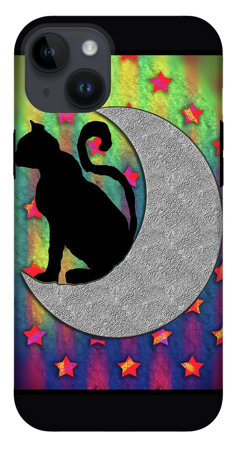 Cat On A Moon - Phone Case