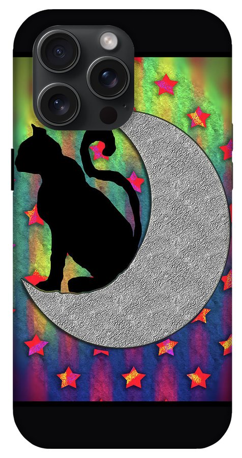 Cat On A Moon - Phone Case