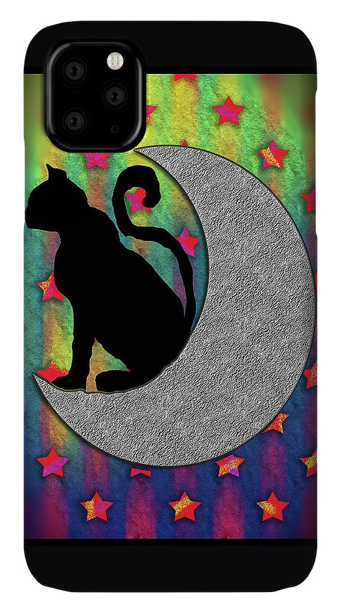 Cat On A Moon - Phone Case