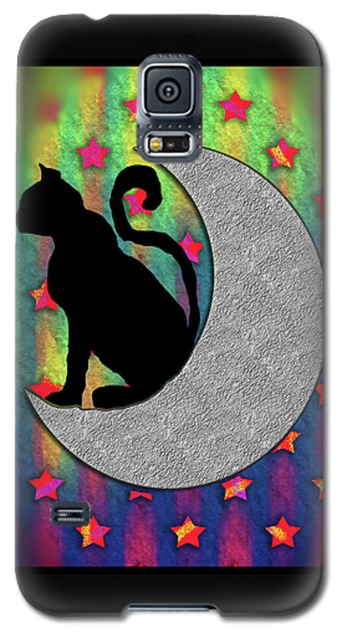 Cat On A Moon - Phone Case