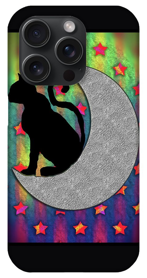 Cat On A Moon - Phone Case