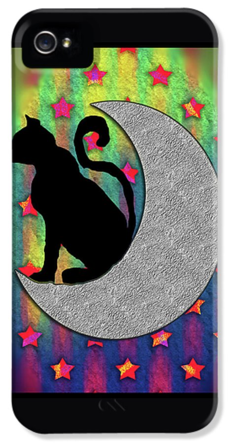 Cat On A Moon - Phone Case
