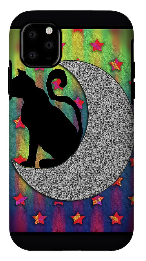 Cat On A Moon - Phone Case