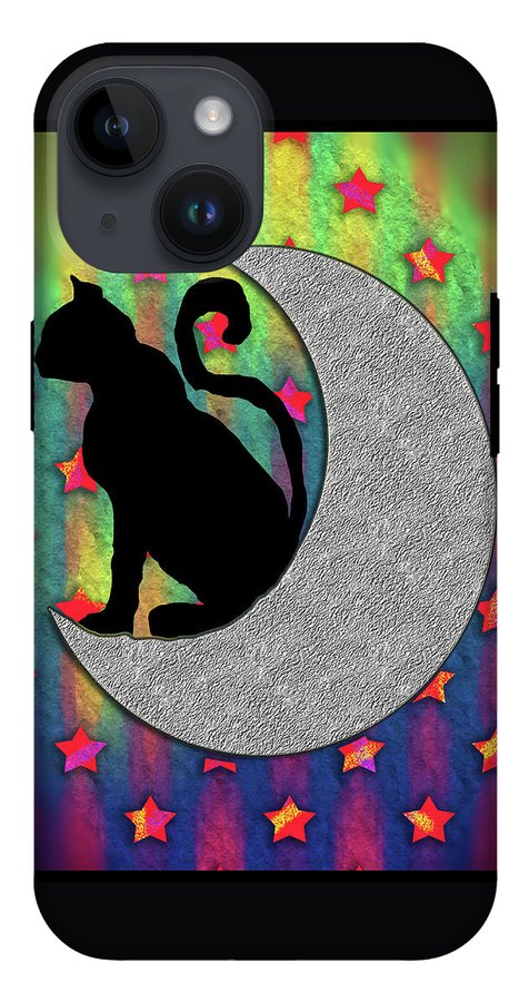 Cat On A Moon - Phone Case