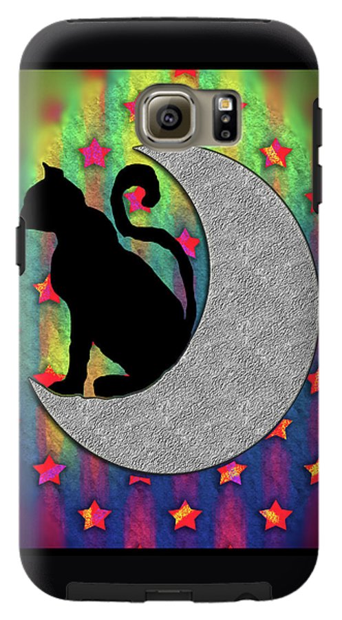 Cat On A Moon - Phone Case