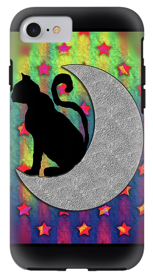 Cat On A Moon - Phone Case
