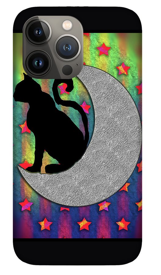 Cat On A Moon - Phone Case