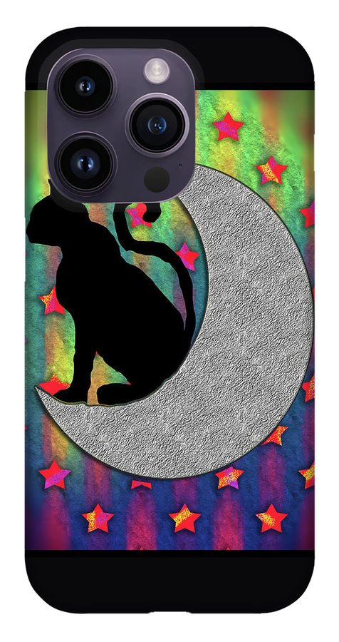 Cat On A Moon - Phone Case