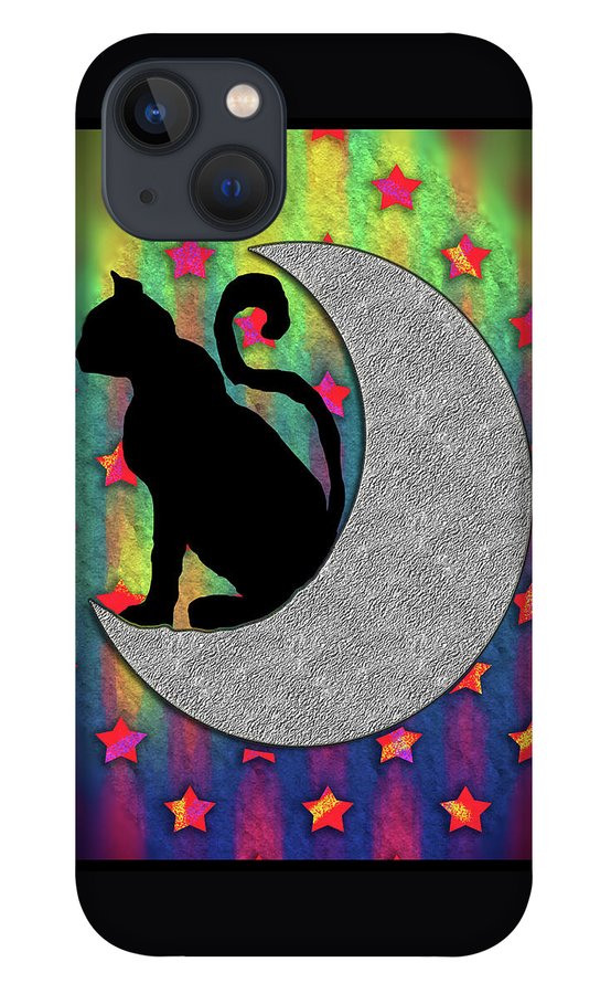 Cat On A Moon - Phone Case