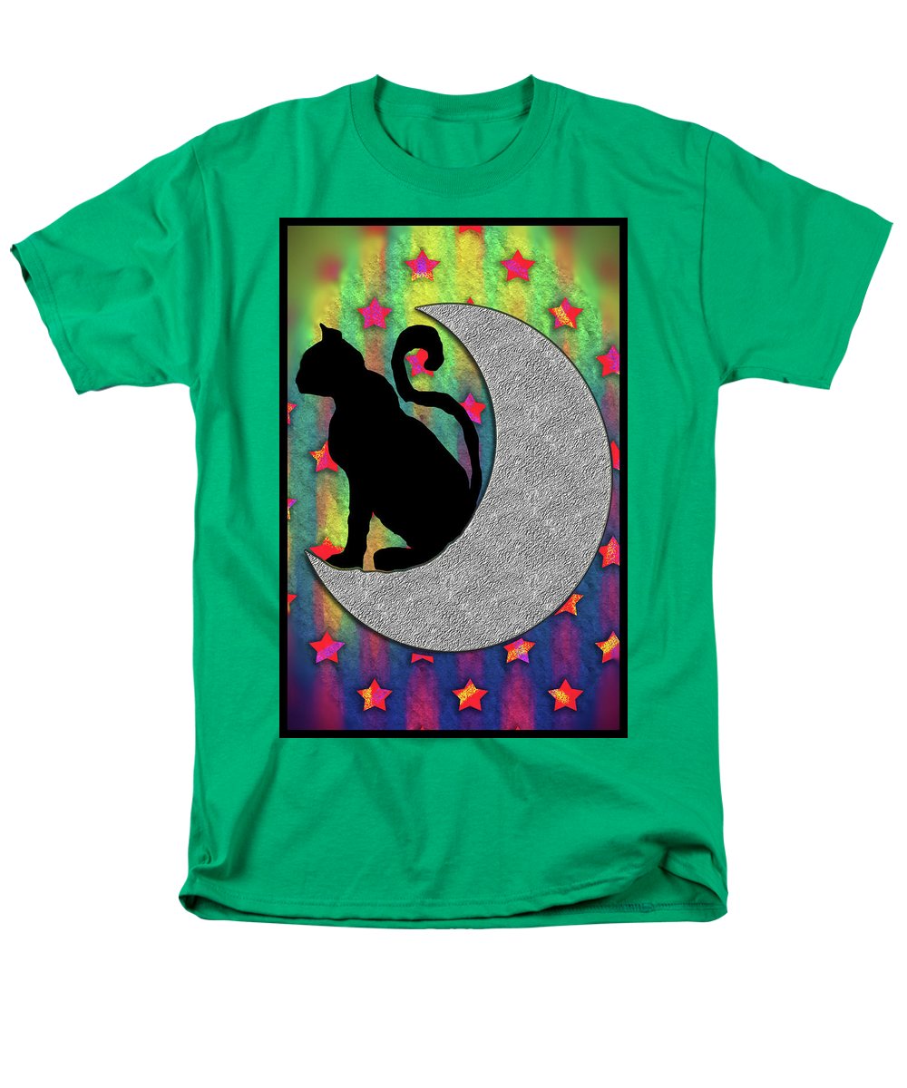Cat On A Moon - Men's T-Shirt (Regular Fit)