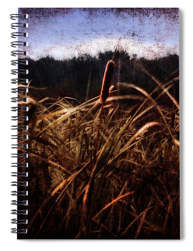 Cattails In The Wind - Spiral Notebook