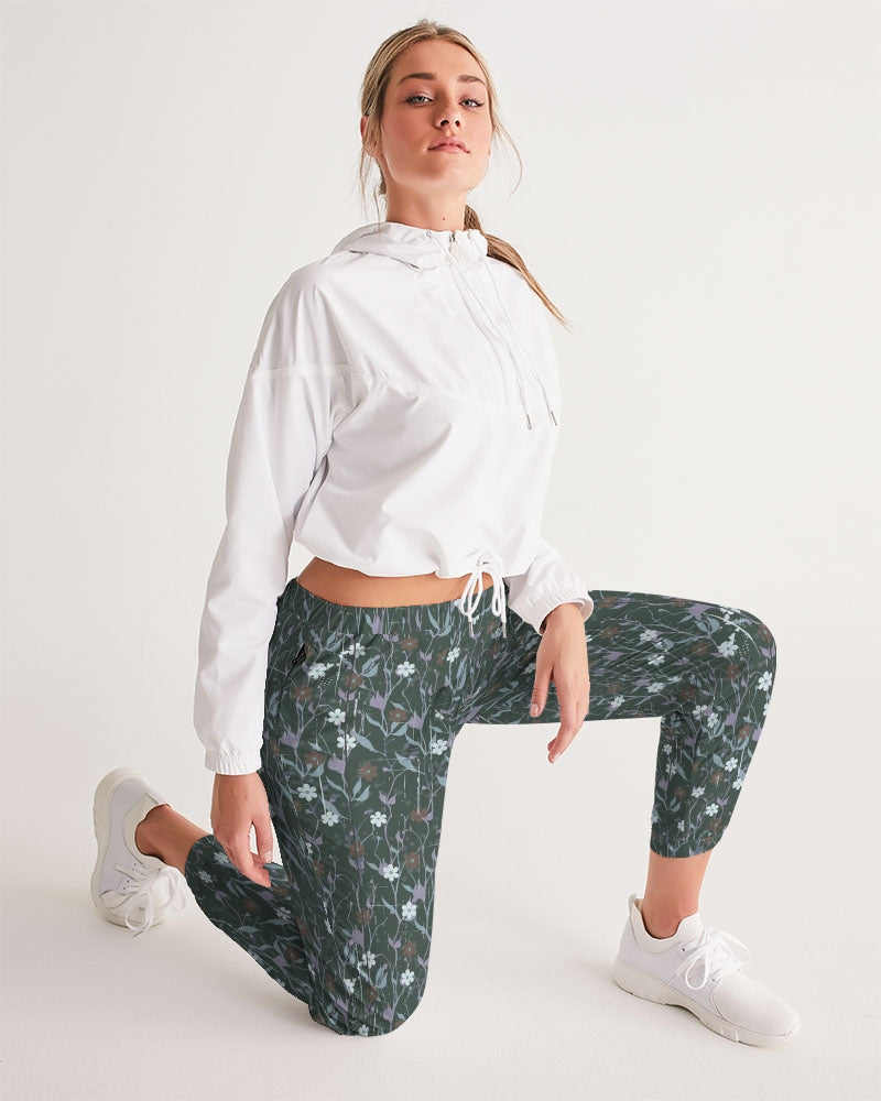 Violets On Gray Women's Track Pants