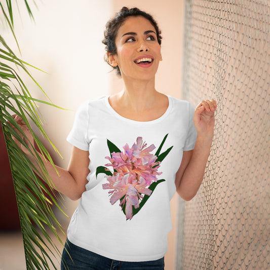 Pink Amaryllis Organic Women's Lover T-shirt