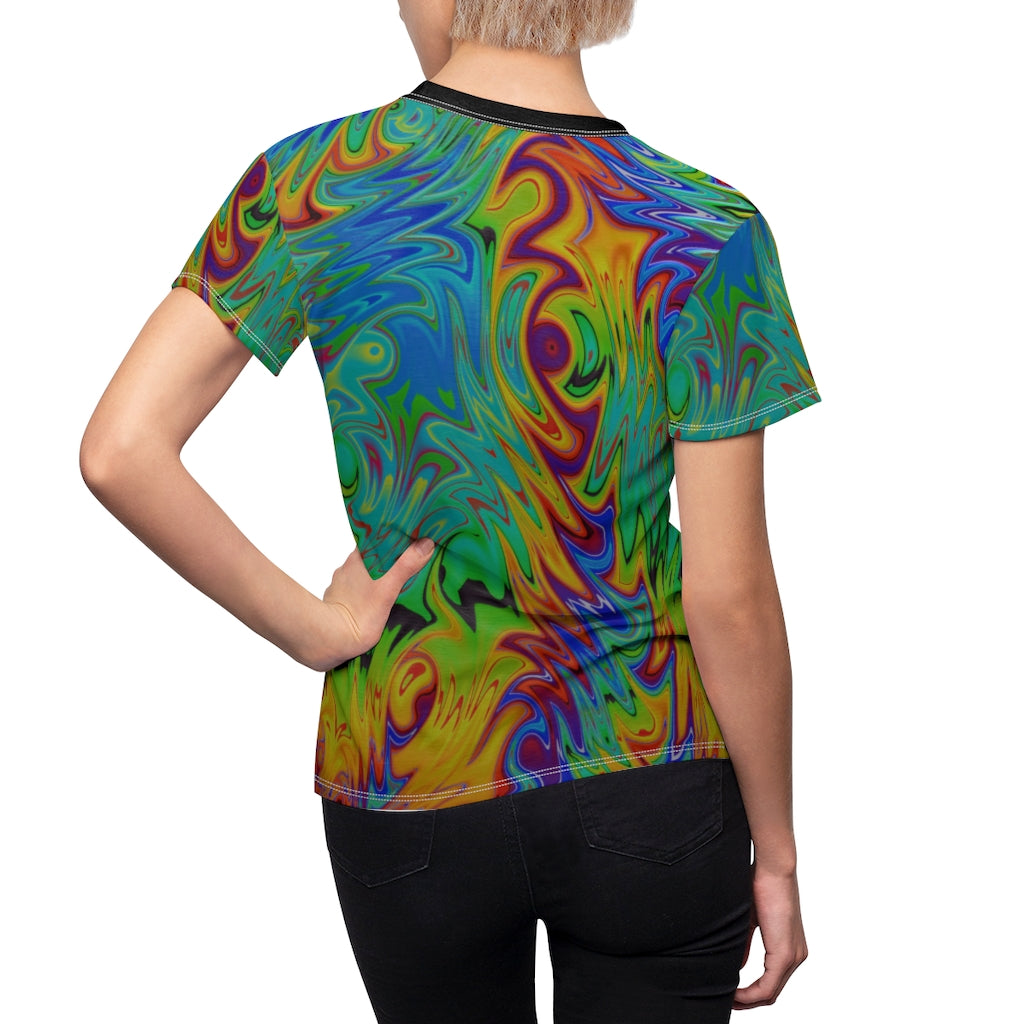 Rainbow Fractal Women's AOP Cut & Sew Tee