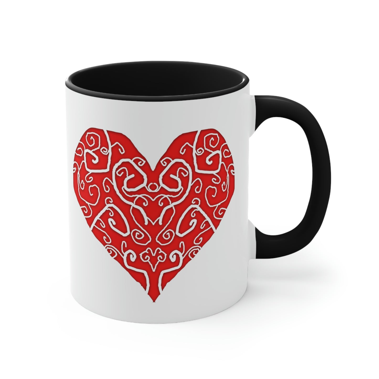 Heart Swirls Accent Mug