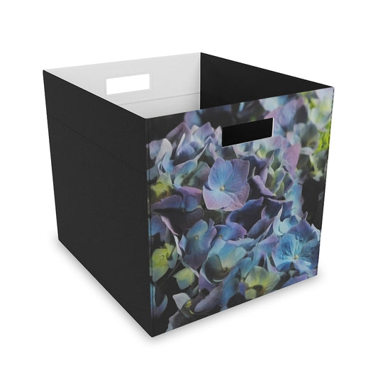 Blue and Purple Hydrangea Felt Storage Box