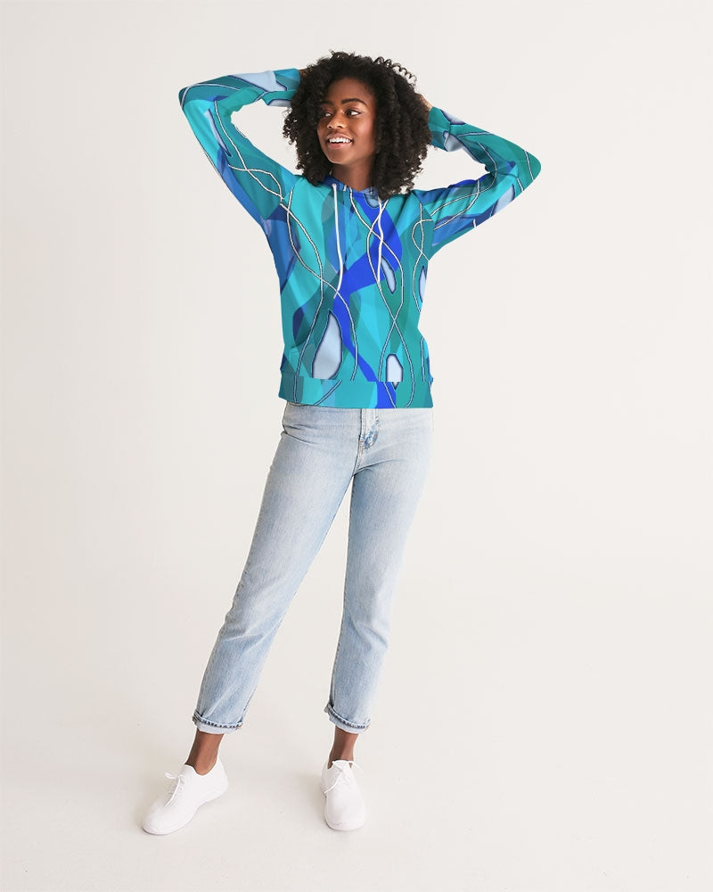 Wavy Blue Women's Hoodie