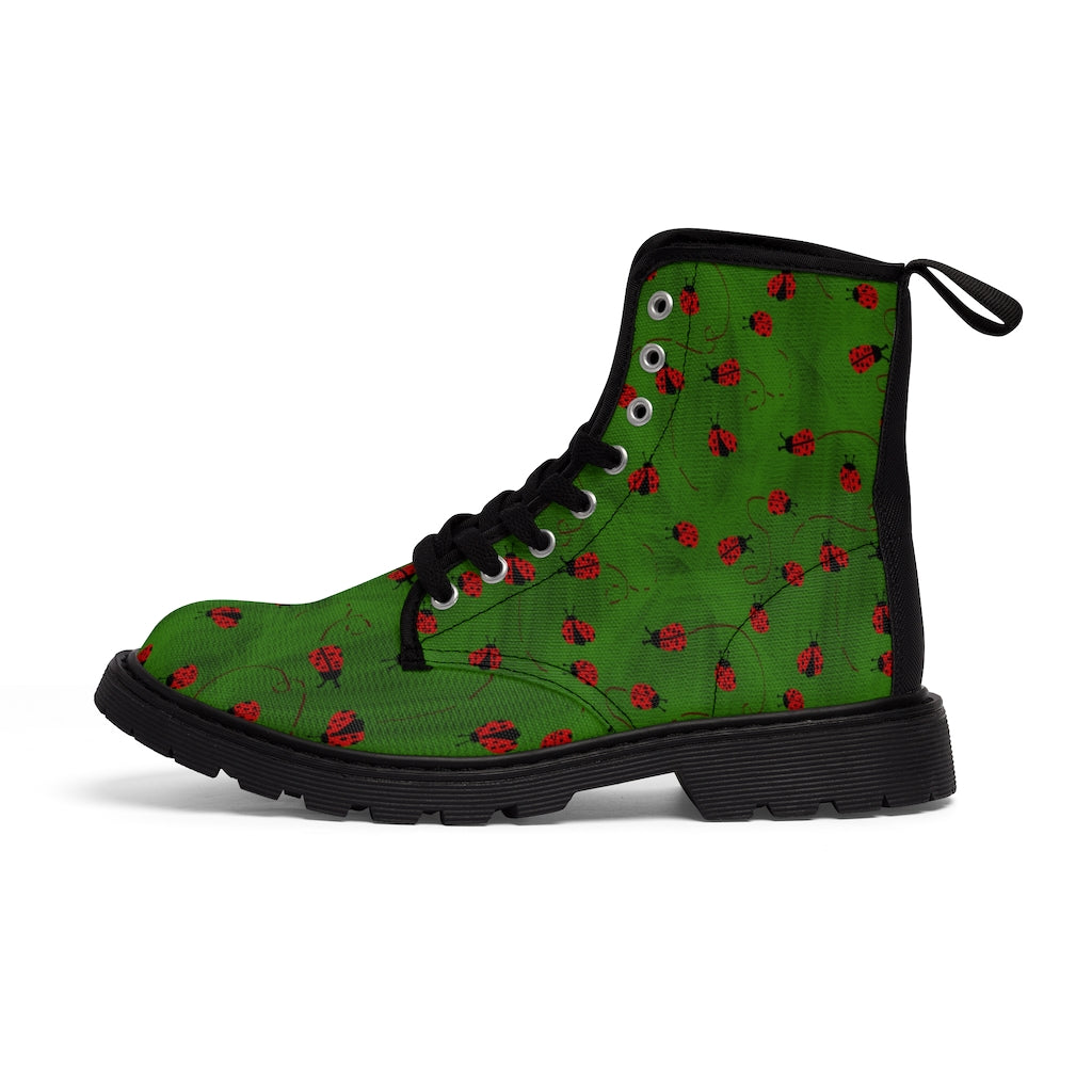 Ladybugs Women's Canvas Boots
