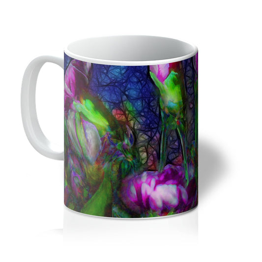 Abstract Pink Carnations Mug