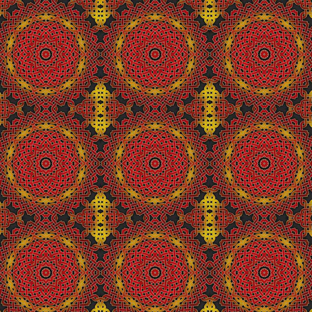 Celtic Orange Spiral Digital Image Download