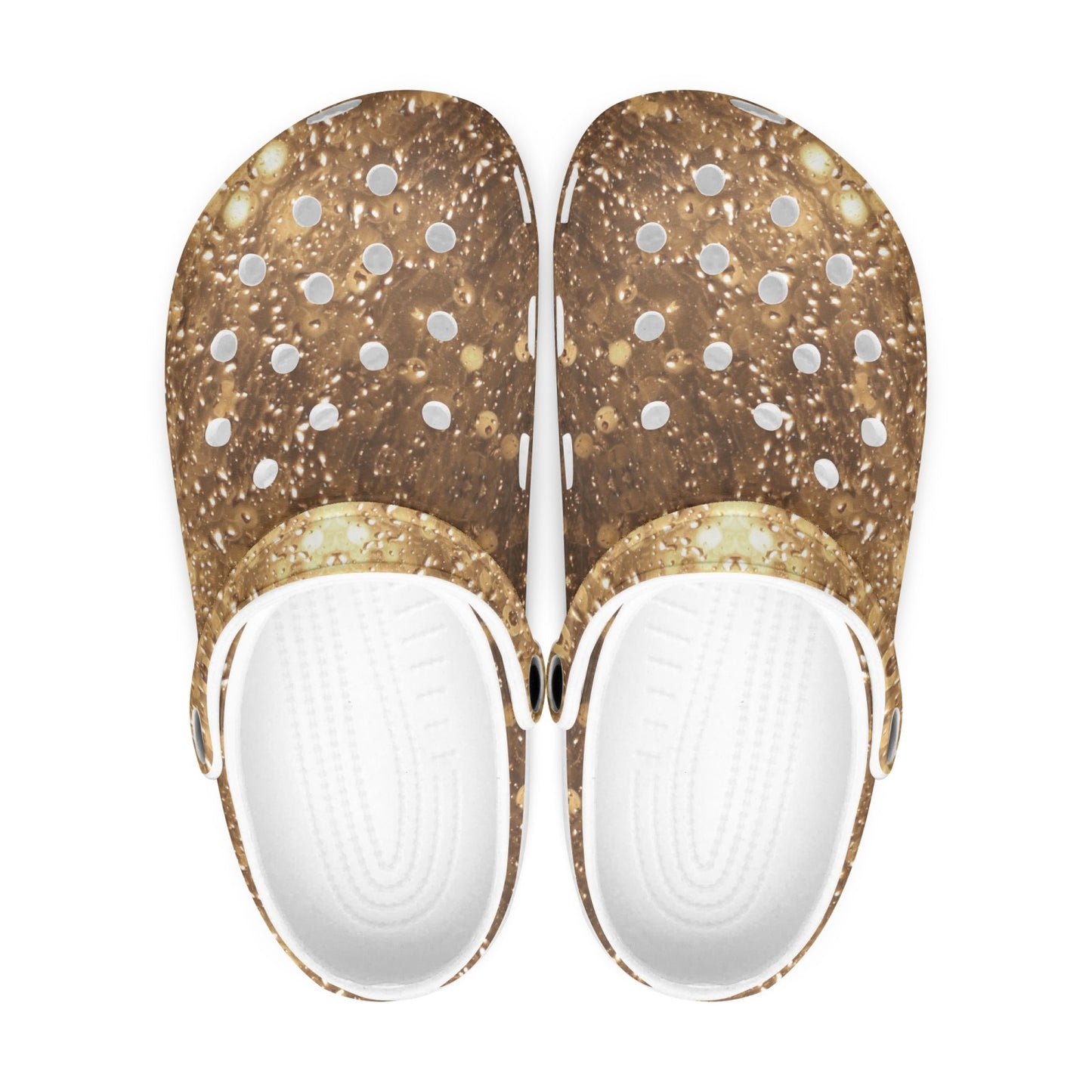 Gold Disco Kaleidoscope 413. All Over Printed Clogs