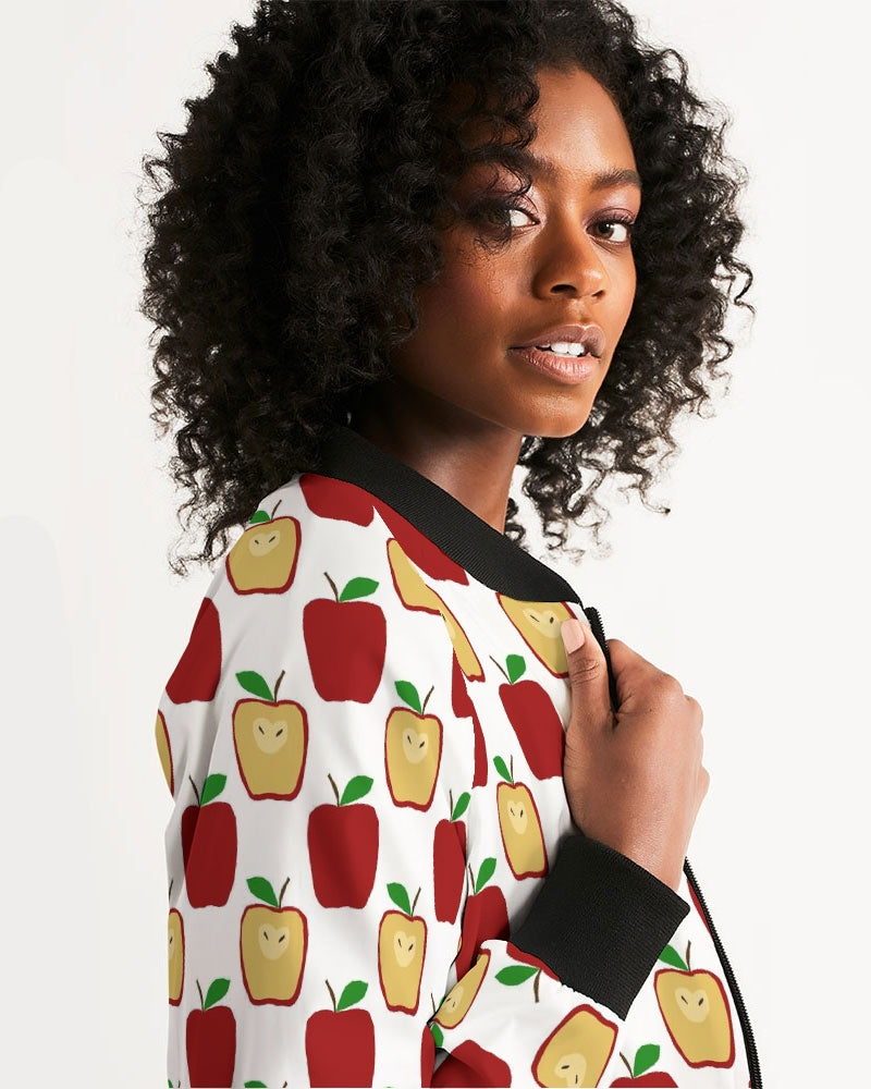 Apple Polkadots Women's Bomber Jacket