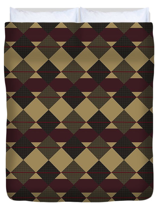 Checkered Brown Plaid - Duvet Cover