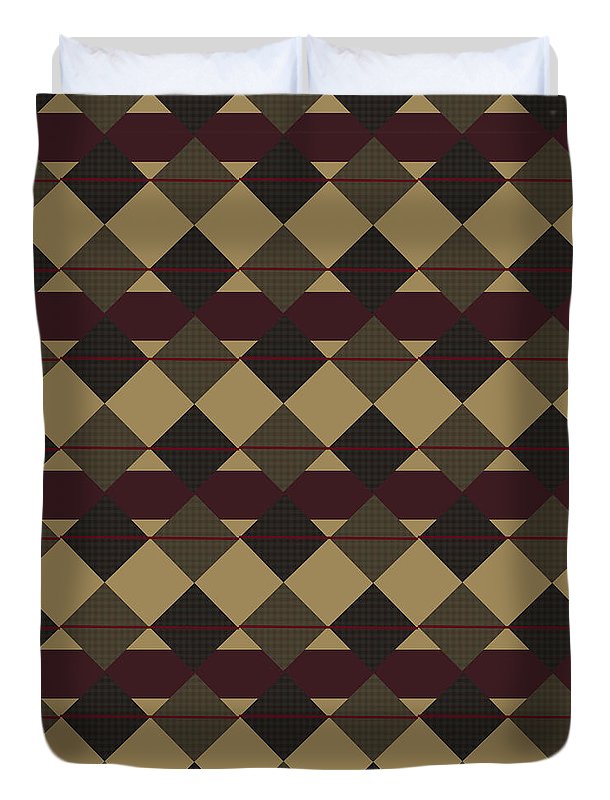 Checkered Brown Plaid - Duvet Cover