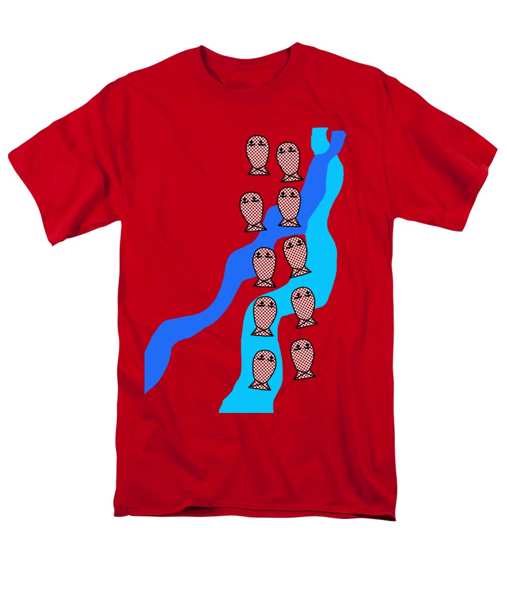 Checkered Fishies - Men's T-Shirt (Regular Fit)