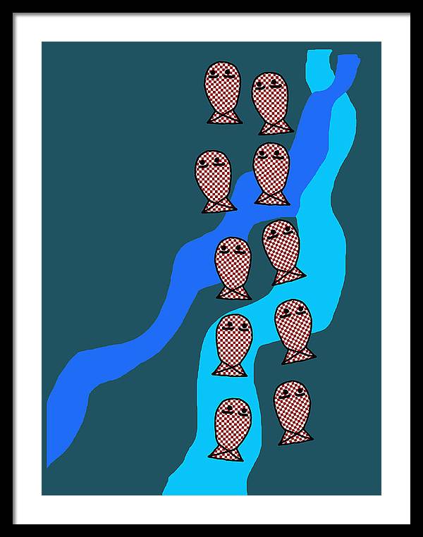 Checkered Fishies - Framed Print