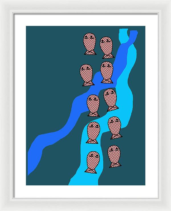 Checkered Fishies - Framed Print