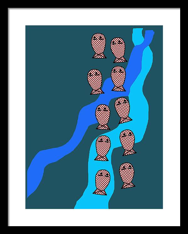 Checkered Fishies - Framed Print
