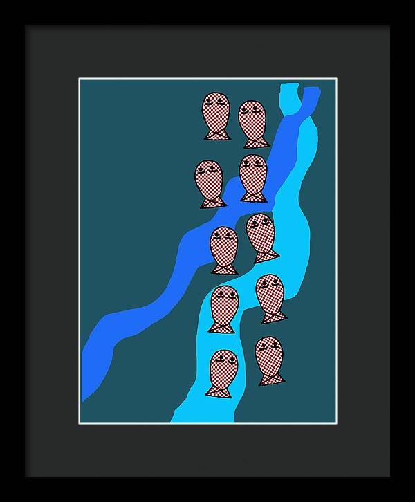 Checkered Fishies - Framed Print
