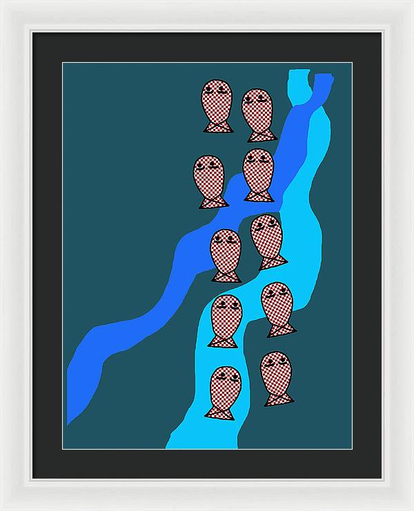 Checkered Fishies - Framed Print