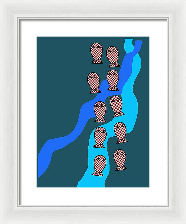 Checkered Fishies - Framed Print