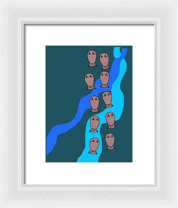 Checkered Fishies - Framed Print